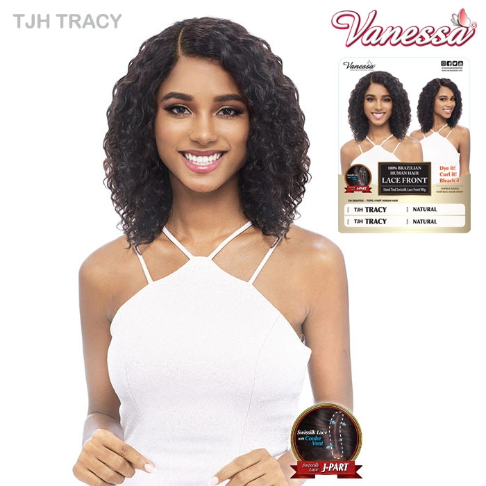 Vanessa 100% Brazilian Human Hair J Part Swissilk Lace Front Wig - TJH